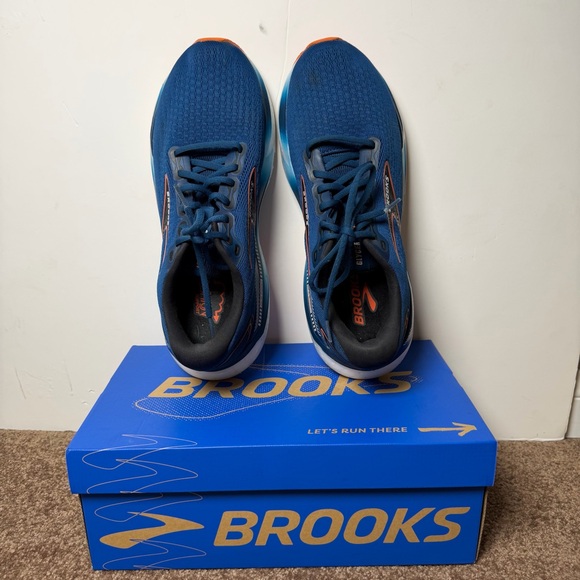 Brooks Glycerin GTS Running Shoes Blue Orange Men 11.5 Pre-Owned Replacement Box